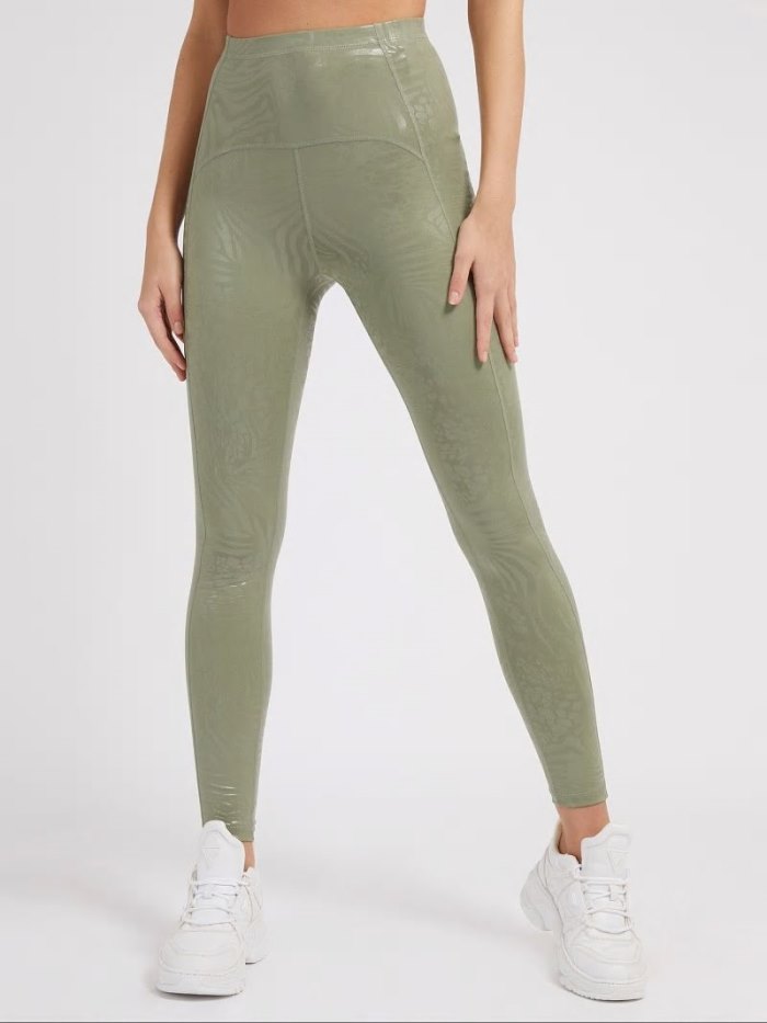 Leggins Guess All Over Print Mujer Verdes | SE-007198