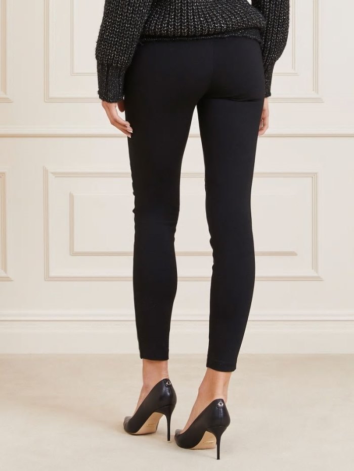 Leggins Guess Marciano Real Leather Mujer Negros | SE-018701