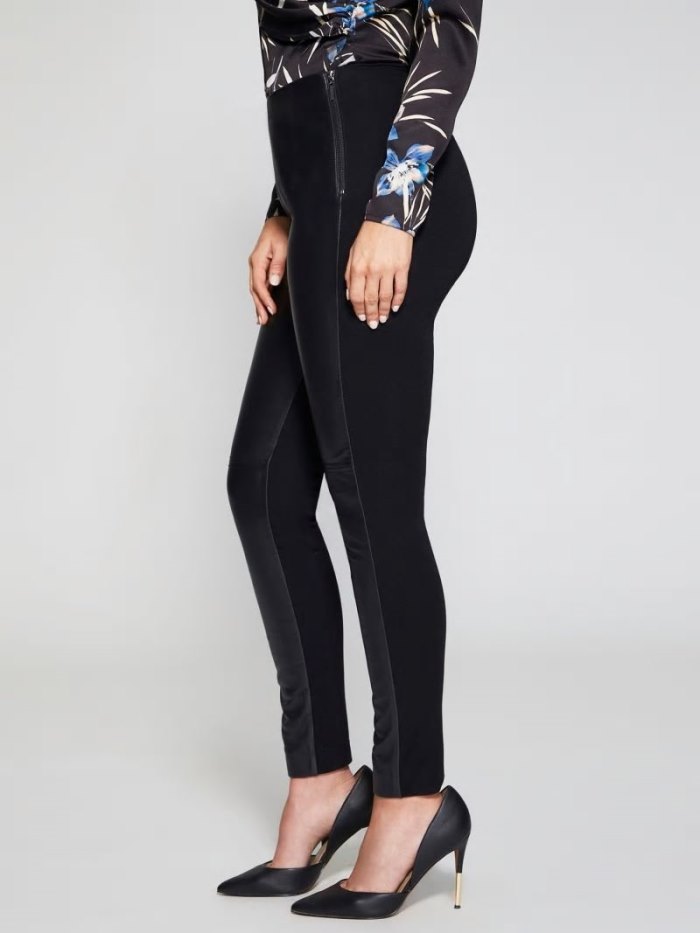 Leggins Guess Marciano Real Leather Mujer Negros | SE-018701