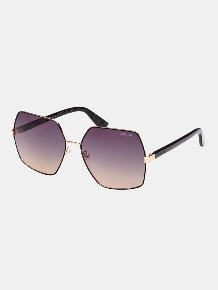 Lentes de Sol Guess Geometric Sunglasses Model Mujer Negros | SE-754812