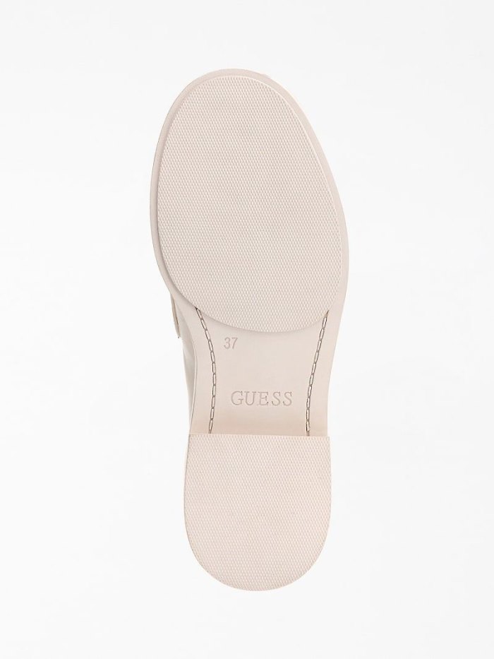 Mocasines Guess Kabela Genuine Leather Mujer Blancos | SE-406088