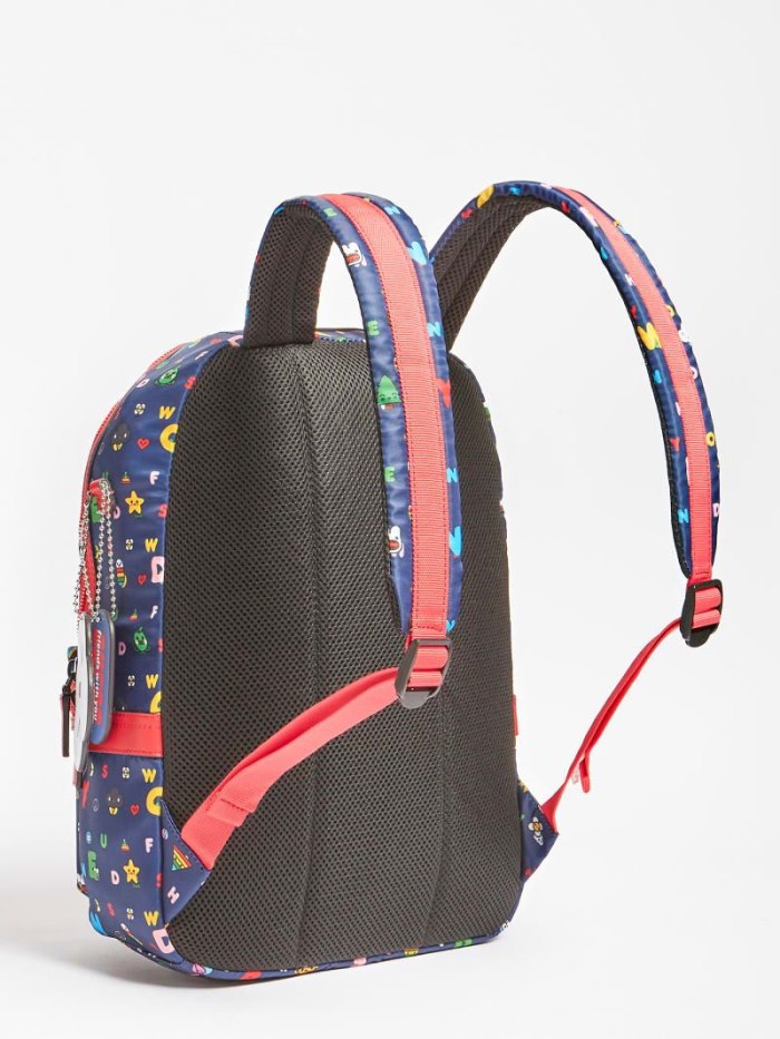 Mochilas Guess All-over Pattern Mujer Azules | SE-240191