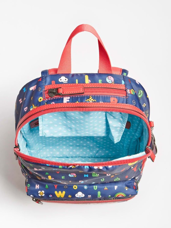 Mochilas Guess All-over Pattern Mujer Azules | SE-240191