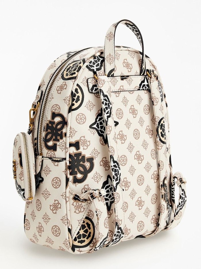 Mochilas Guess House Party 4g Peony Logo Mujer Creme | SE-849079