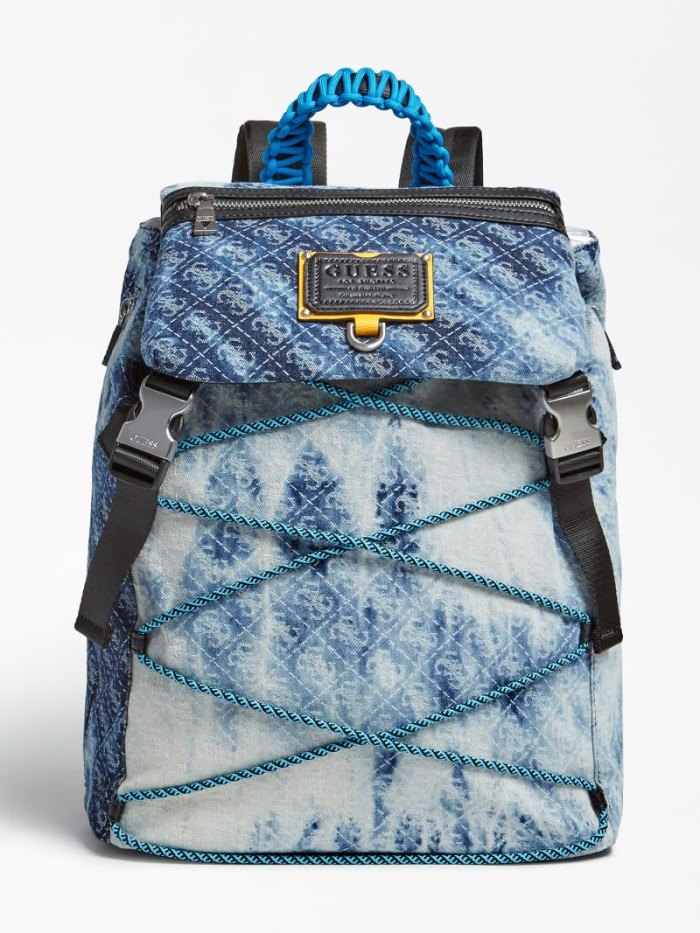 Mochilas Guess Salameda Denim Hombre Azules Claro | SE-184305