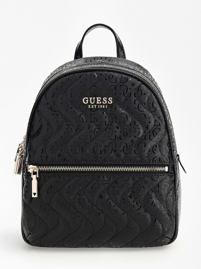 Mochilas Guess Sasky 4g Logo Mujer Negros | SE-417523