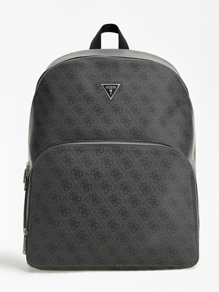 Mochilas Guess Vezzola Smart 4g Logo Hombre Negros | SE-986204