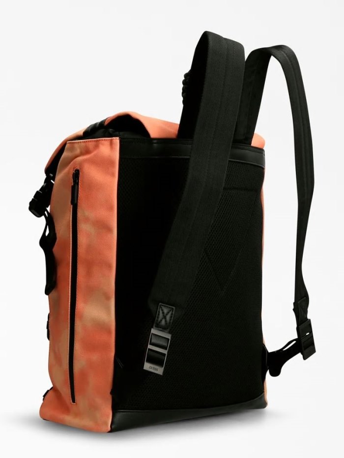 Mochilas Guess Vice Front Lacing Hombre Naranjas | SE-391325