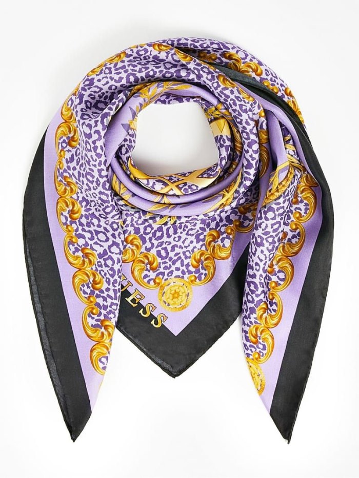 Neckerchief Guess 4g Logo Silk Blend Mujer Lilac | SE-773872