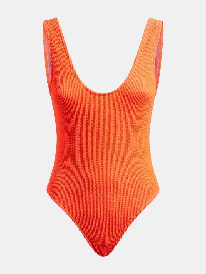 One Piece Swimsuits Guess Crinkle Mujer Naranjas | SE-656090