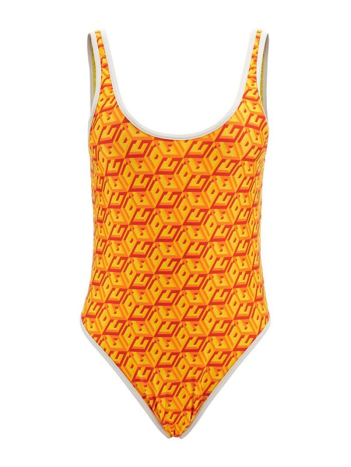 One Piece Swimsuits Guess G Cube Sporty Mujer Amarillos | SE-043024