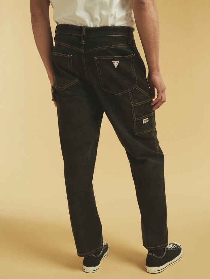 Pantalones Guess Cargo Hombre Negros | SE-771388