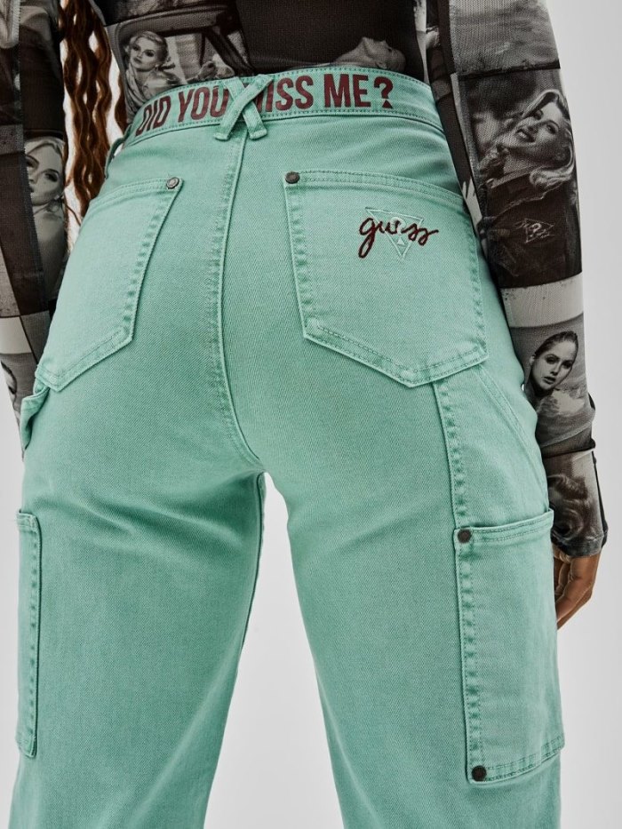 Pantalones Guess Cargo Mujer Azules | SE-331160