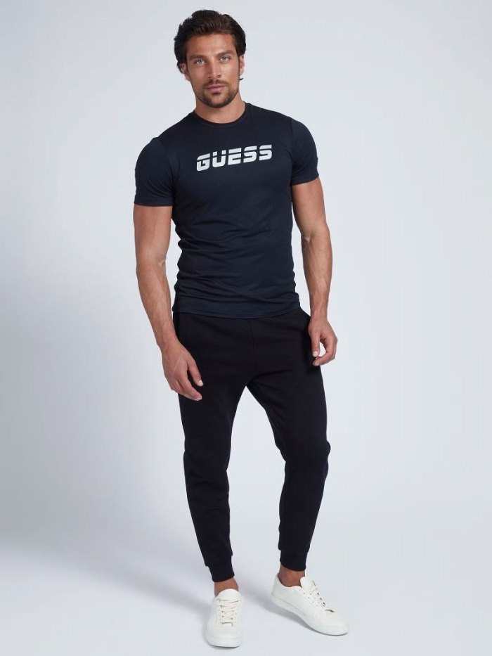 Pantalones Guess Cotton Hombre Negros | SE-481857