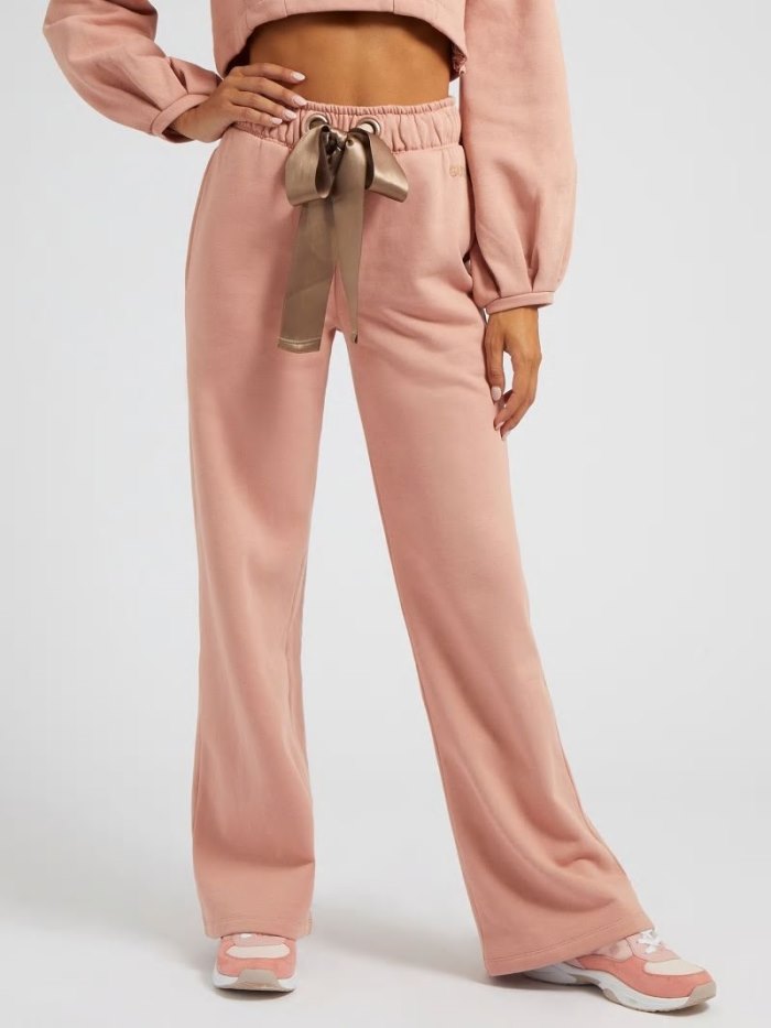 Pantalones Guess Drawstring Wide Leg Mujer Rosas | SE-382485