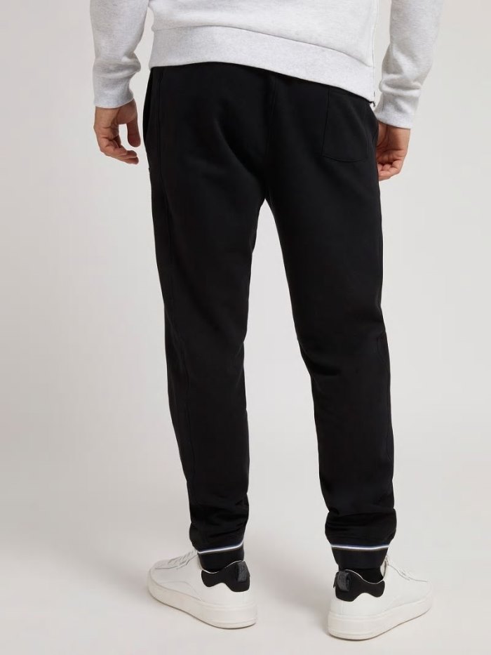 Pantalones Guess Fleece Slim Fit Hombre Negros | SE-800362