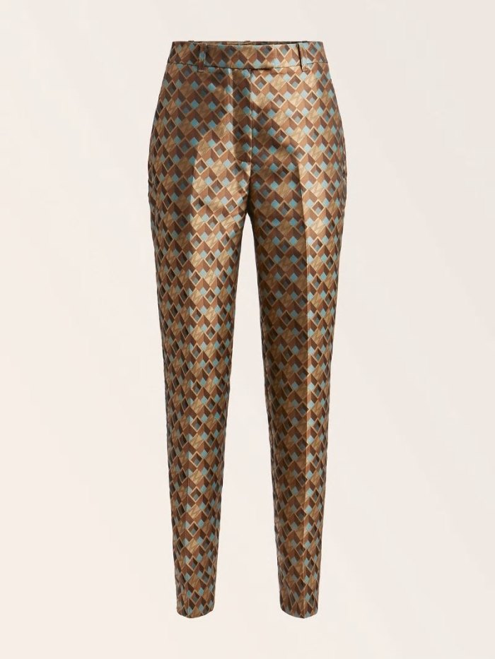 Pantalones Guess Marciano All Over Print Mujer Beige | SE-064247