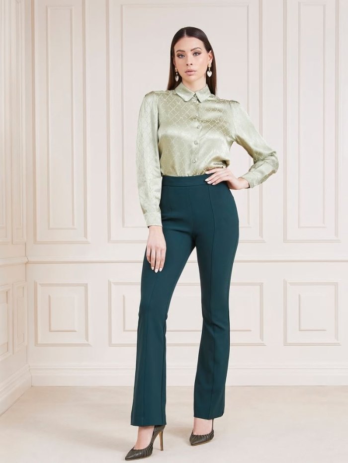 Pantalones Guess Marciano Chloe Mujer Verdes | SE-658460