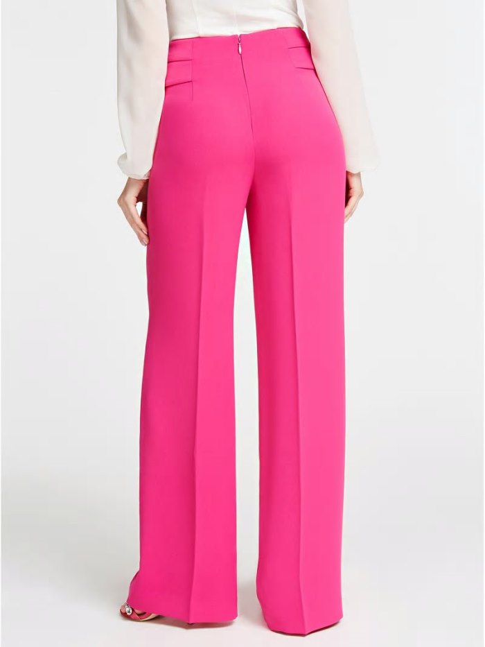 Pantalones Guess Marciano Pants Buttons Mujer Fucsia | SE-289795