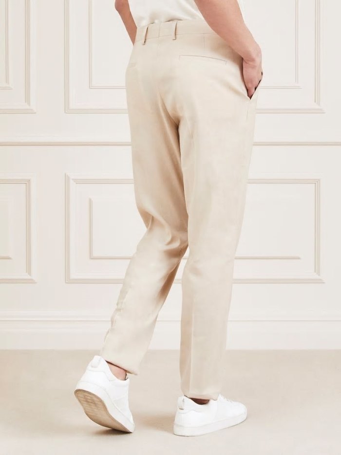 Pantalones Guess Marciano Regular Fit Hombre Creme | SE-770090