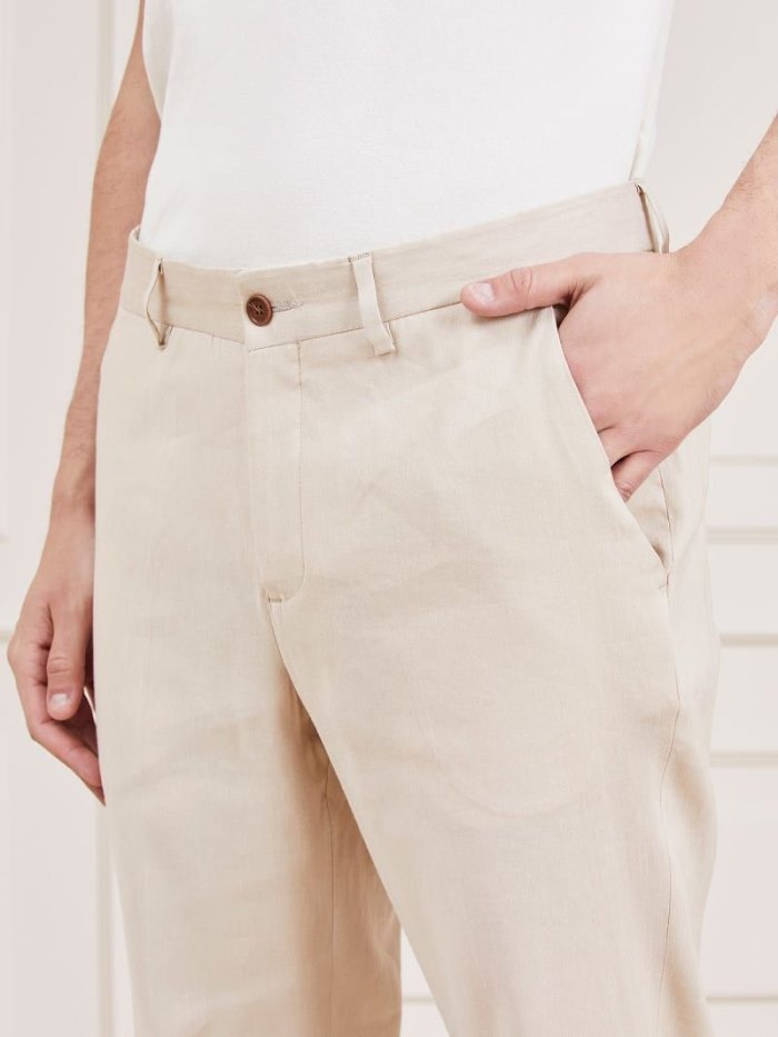 Pantalones Guess Marciano Regular Fit Hombre Creme | SE-770090