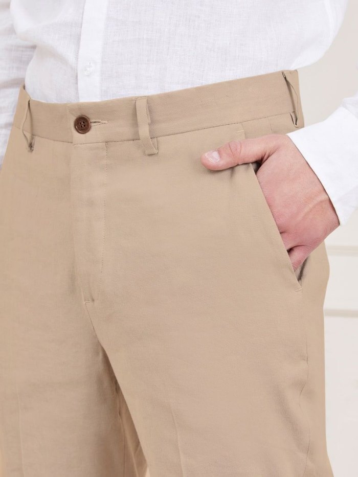 Pantalones Guess Marciano Regular Fit Hombre Beige | SE-779307