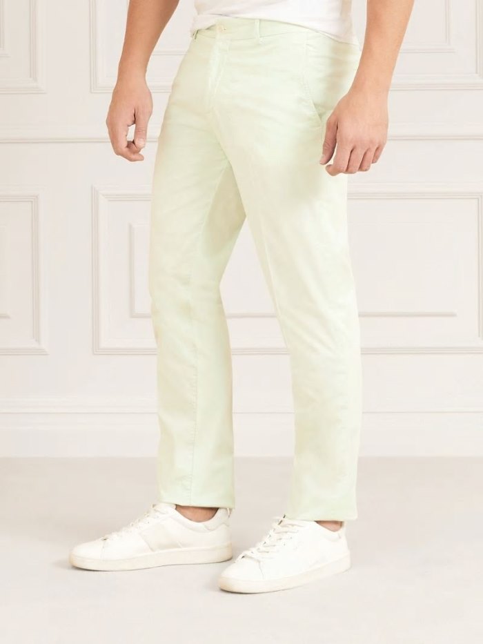 Pantalones Guess Marciano Regular Fit Hombre Amarillos Claro | SE-811493