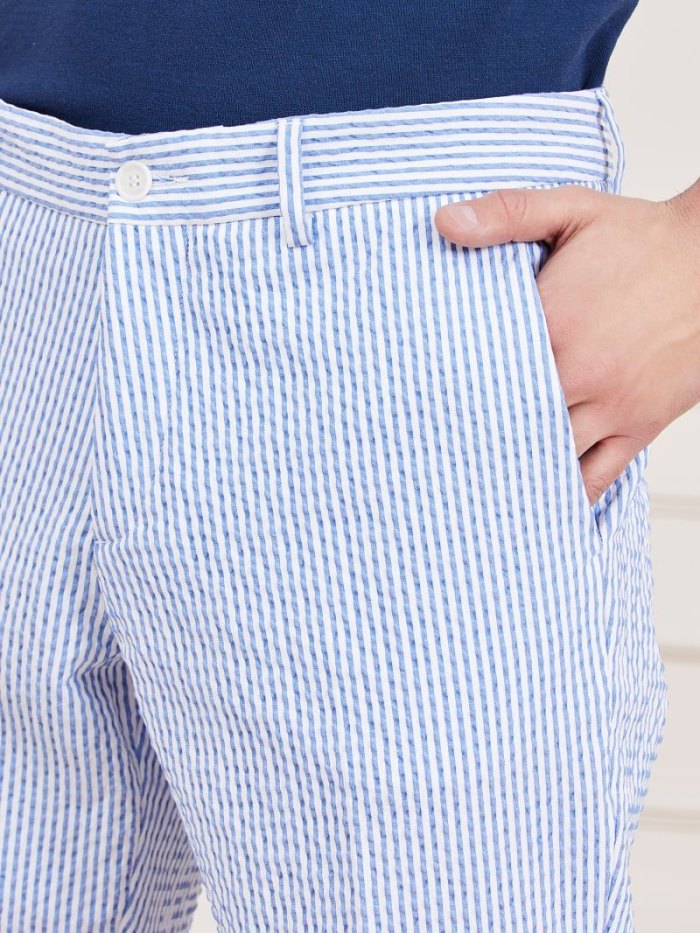 Pantalones Guess Marciano Striped Hombre Azules | SE-185134