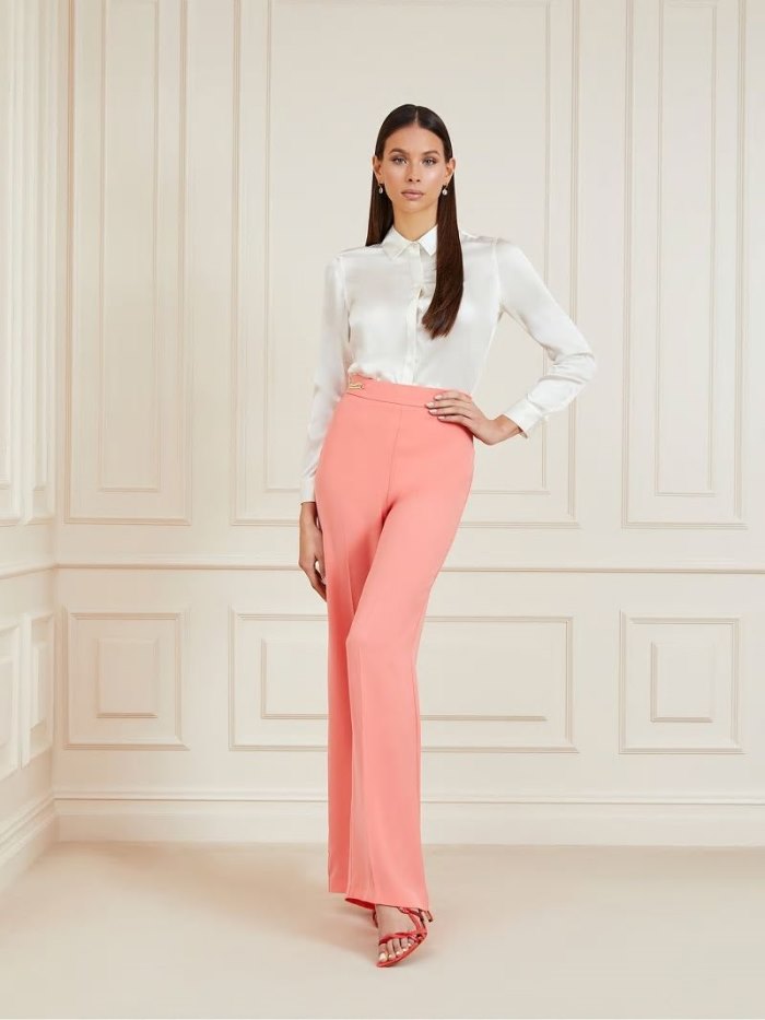 Pantalones Guess Marciano Wide Leg Mujer Coral Claro | SE-850520