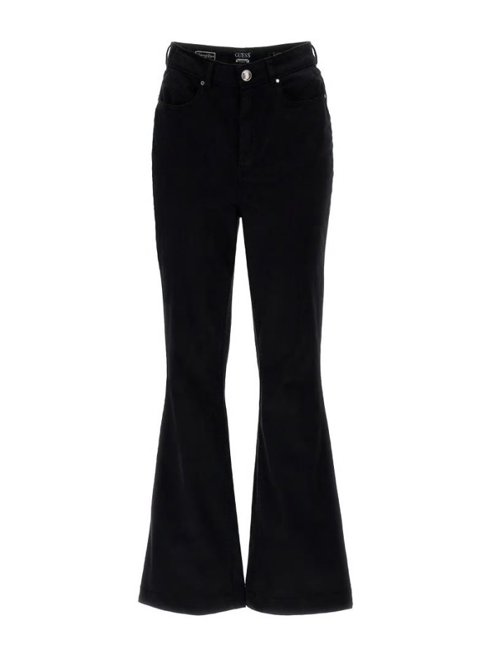 Pantalones Guess Satin Flare Mujer Negros | SE-802745