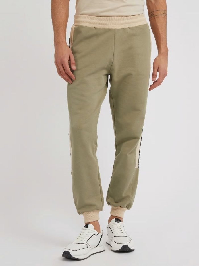 Pantalones Guess Side Band Hombre Verdes | SE-265235