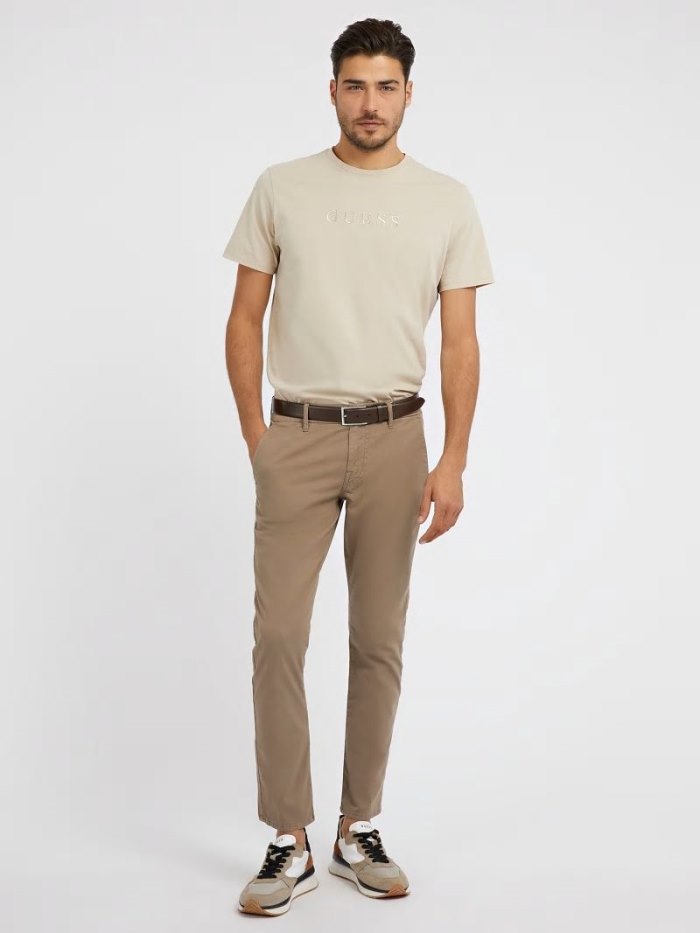 Pantalones Guess Skinny Fit Hombre Marrom | SE-035481