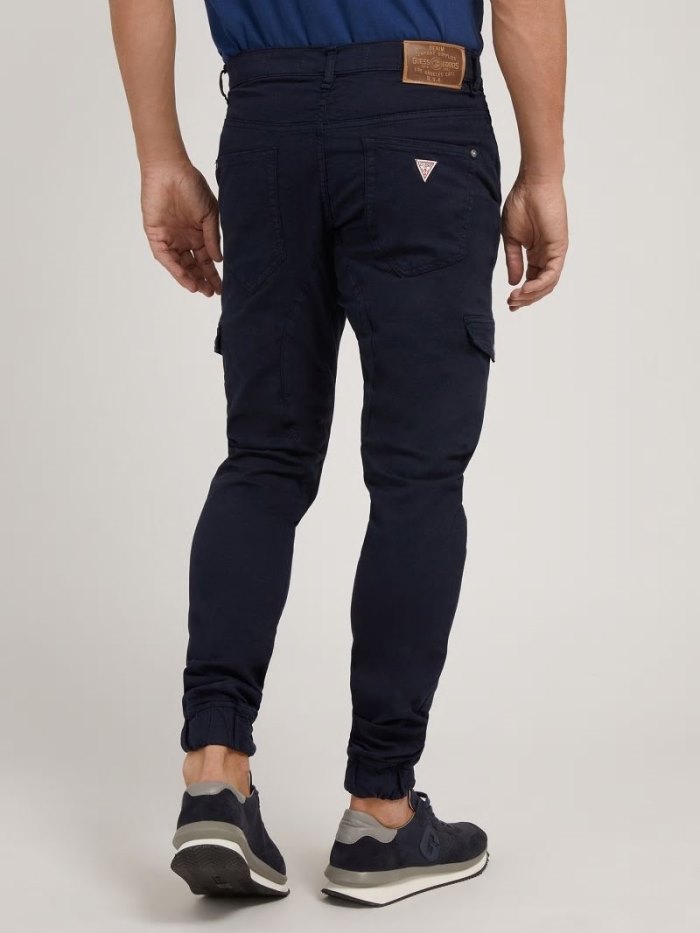 Pantalones Guess Slim Fit Cargo Hombre Azules | SE-860414