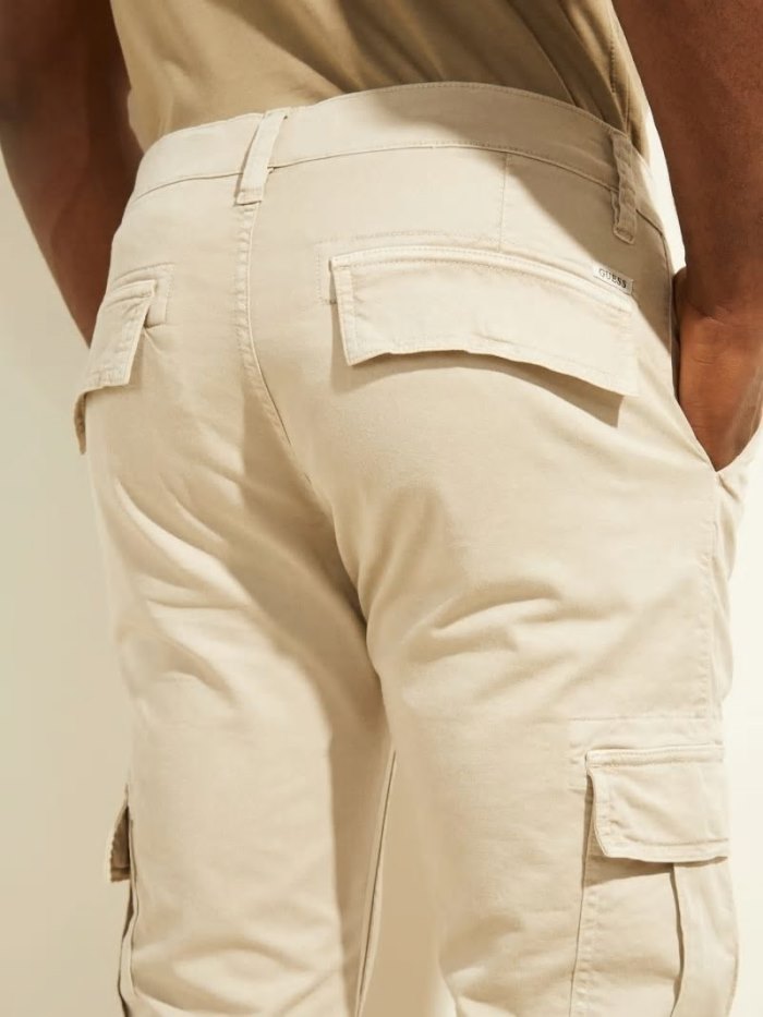 Pantalones Guess Slim Fit Cargo Hombre Beige | SE-418989