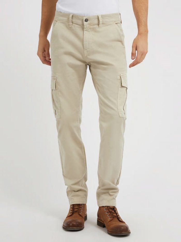 Pantalones Guess Slim Fit Cargo Hombre Beige | SE-418989