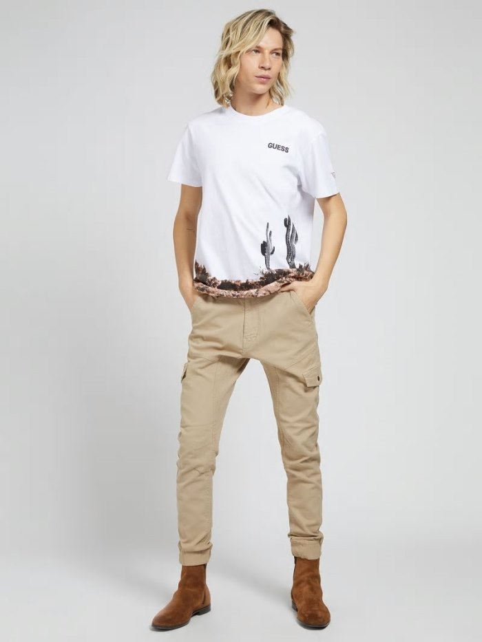 Pantalones Guess Slim Fit Hombre Beige | SE-864366