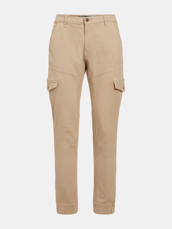 Pantalones Guess Slim Fit Hombre Beige | SE-864366