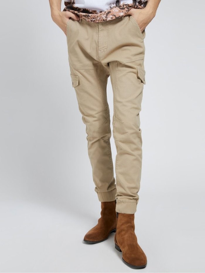 Pantalones Guess Slim Fit Hombre Beige | SE-864366