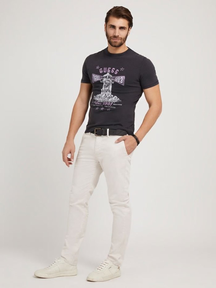 Pantalones Guess Slim Fit Hombre Grises | SE-323798