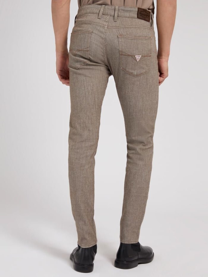 Pantalones Guess Slim Fit Hombre Marrom | SE-354320