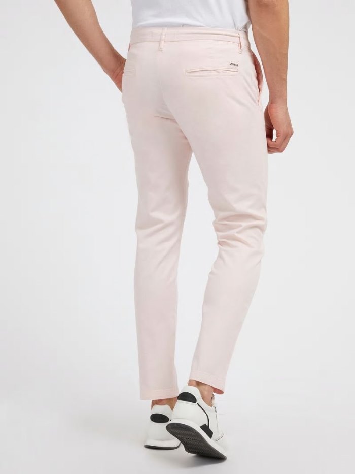 Pantalones Guess Slim Fit Hombre Rosas | SE-132298