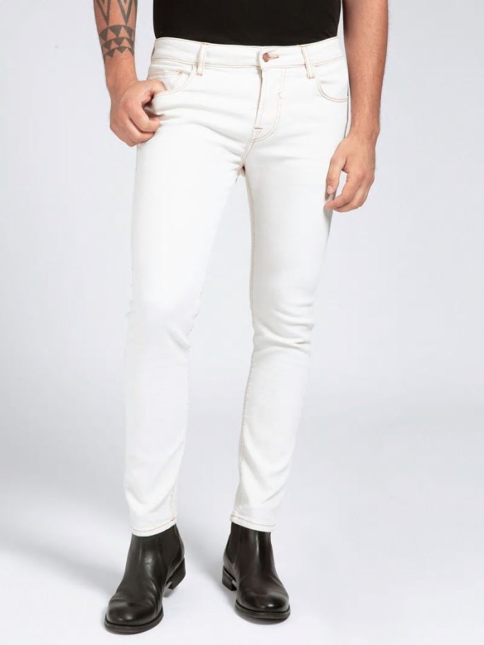 Pantalones Guess Super Skinny Fit Hombre Blancos | SE-645736