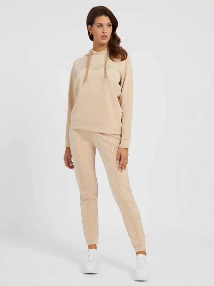 Pantalones Jogger Guess Faux Suede Jogger Pant Mujer Beige | SE-074474