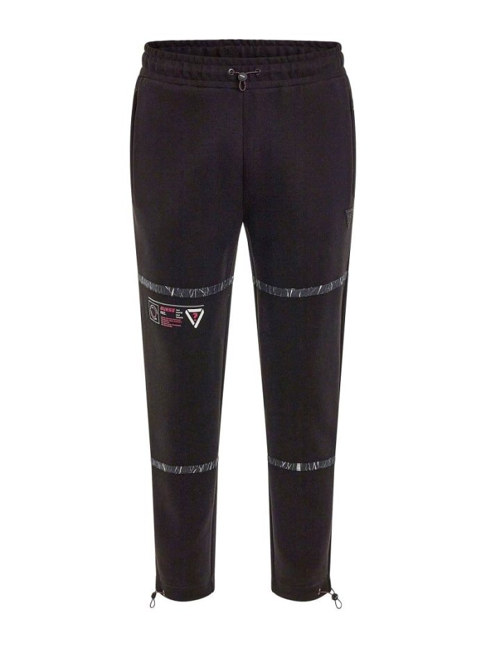 Pantalones Jogger Guess Front Logo Jogger Pant Hombre Negros | SE-870299