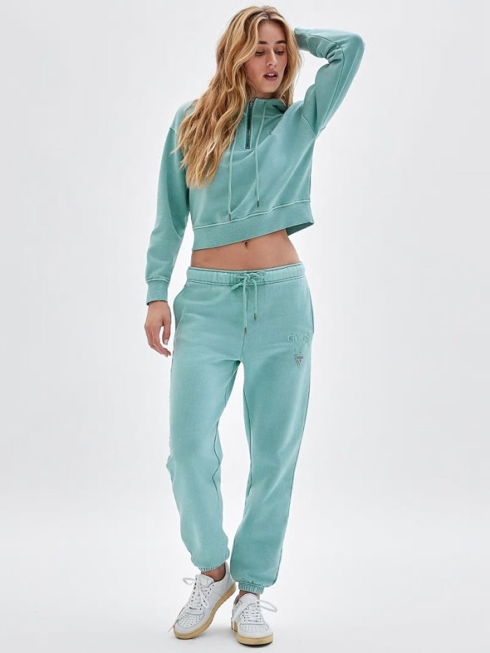 Pantalones Jogger Guess Front Logo Jogger Pant Mujer Verdes | SE-907474