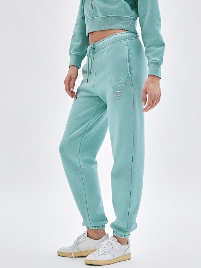 Pantalones Jogger Guess Front Logo Jogger Pant Mujer Verdes | SE-907474