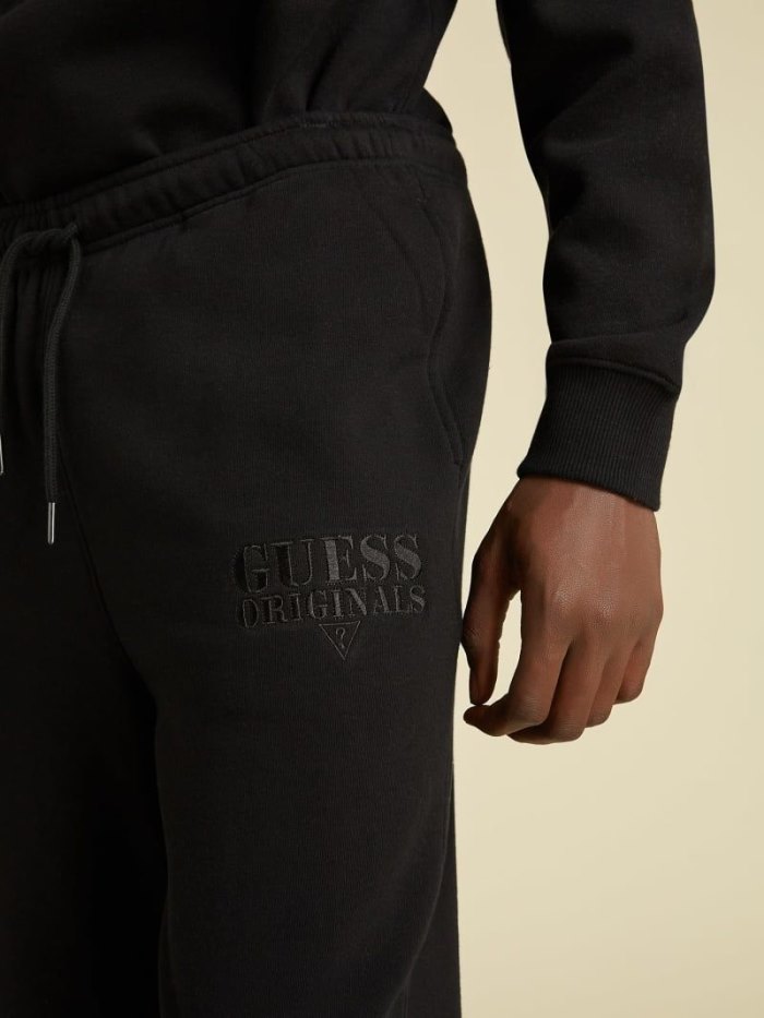 Pantalones Jogger Guess Logo Jogging Pant Hombre Negros | SE-695239