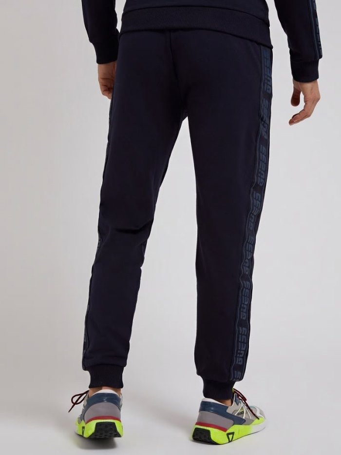 Pantalones Jogger Guess Logo Tape Jogger Pant Hombre Azules | SE-488986