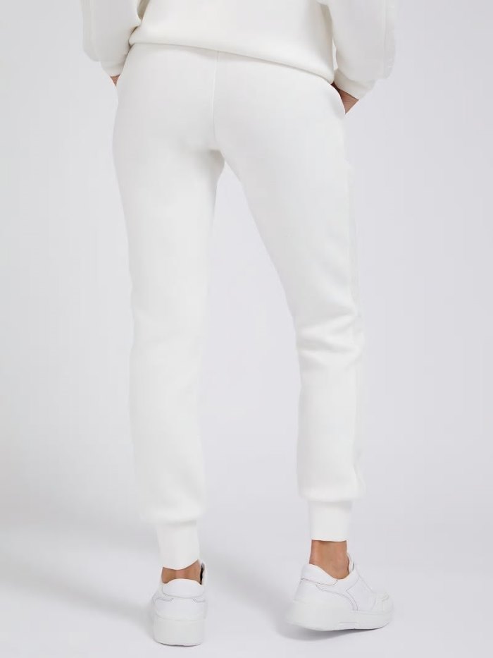 Pantalones Jogger Guess Logo Tape Jogger Pant Mujer Blancos | SE-458350