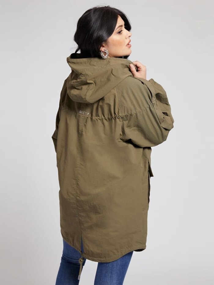 Parka Guess Cargo Pockets Mujer Marrom | SE-556079